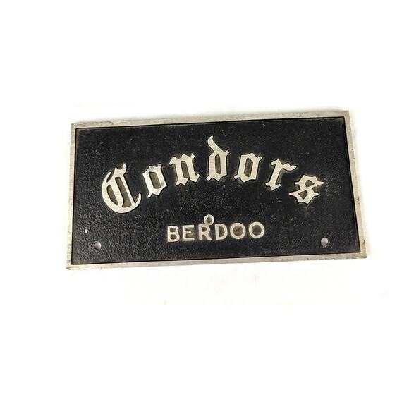Vintage Cast Aluminum Condors Berdoo Rare Car Club Plaque Collectable - Picture 1 of 9